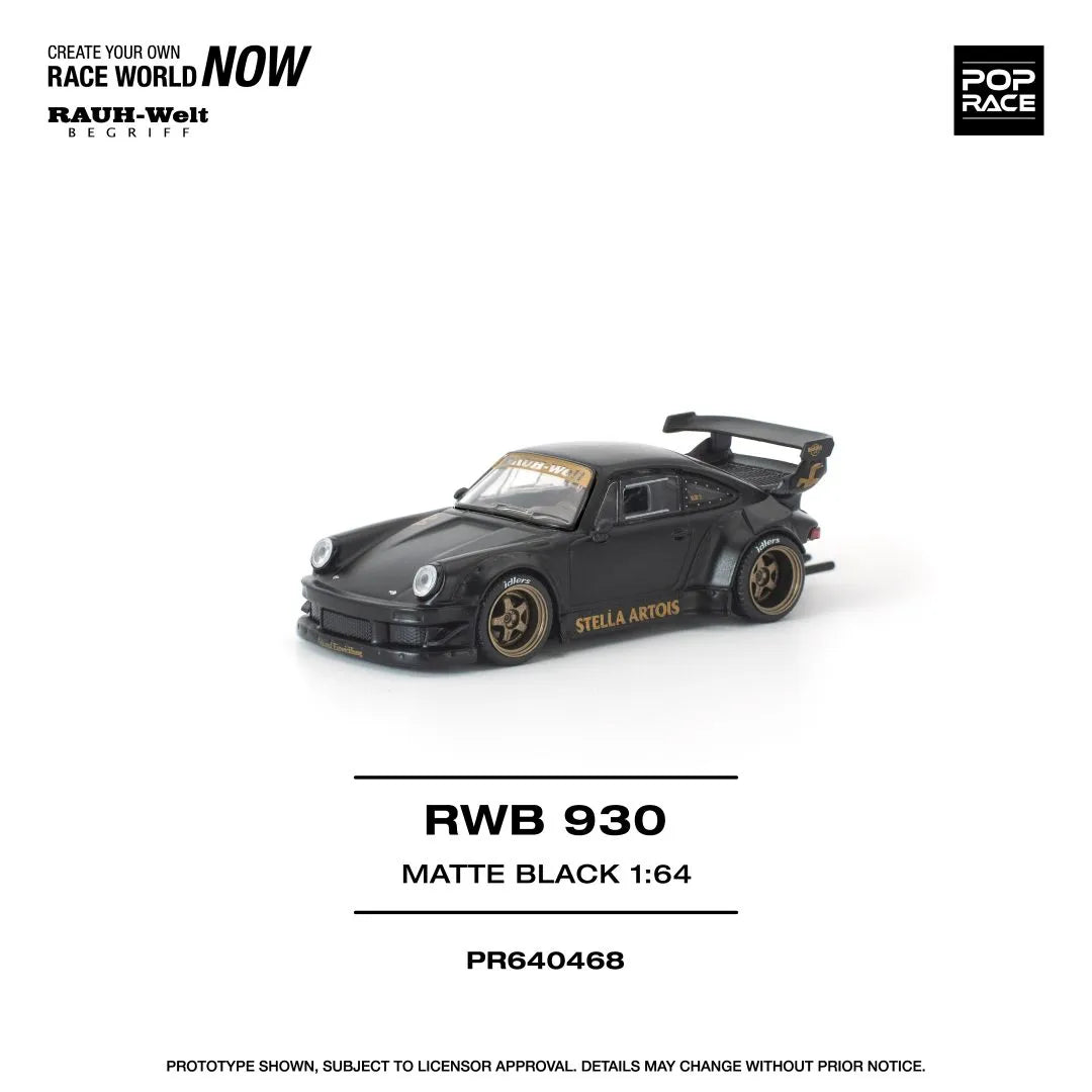 (Pre-Order) RWB Porsche 930 Matte Black “Stella Artois”