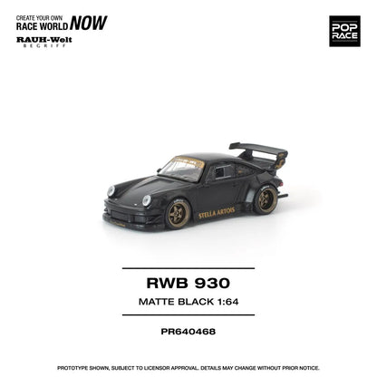 (Pre-Order) RWB Porsche 930 Matte Black “Stella Artois”