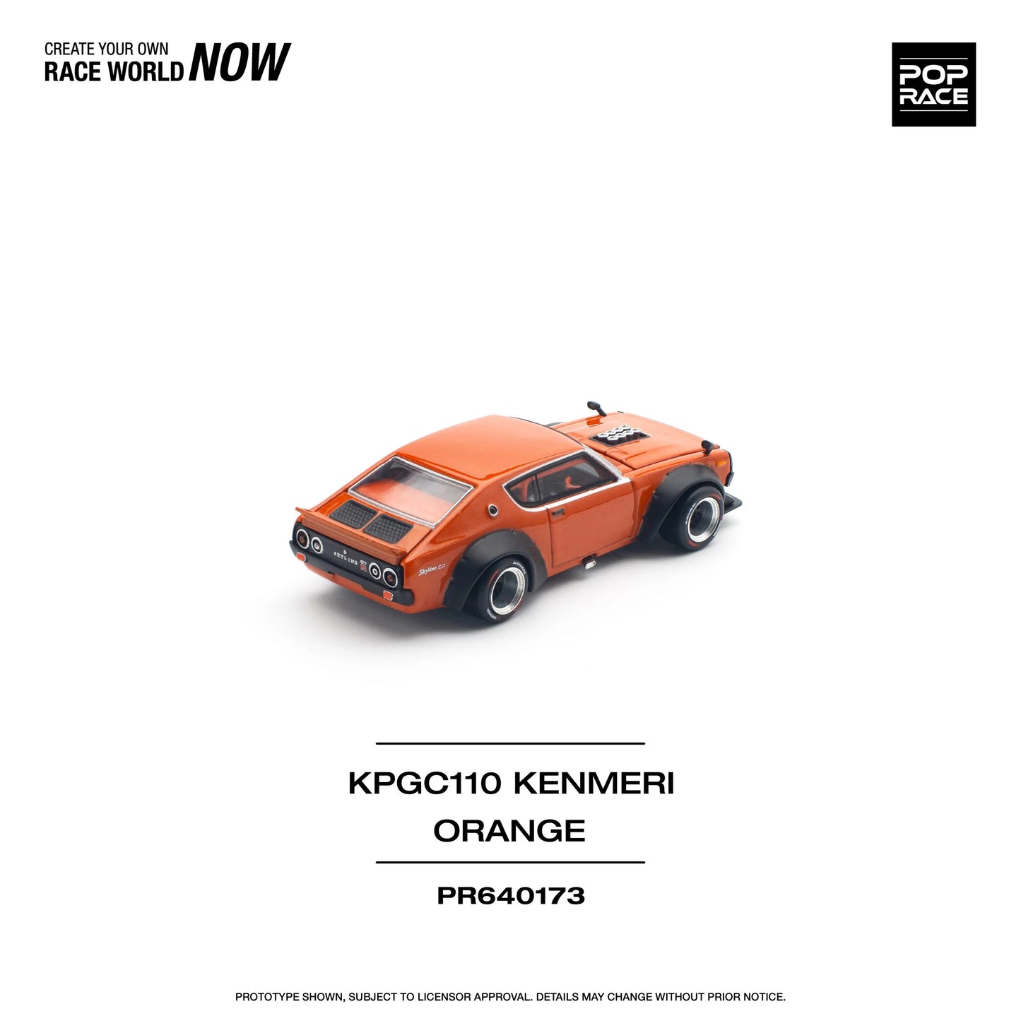 Nissan Skyline GT-R V8 Drift (Kenmeri) Orange - POP RACE