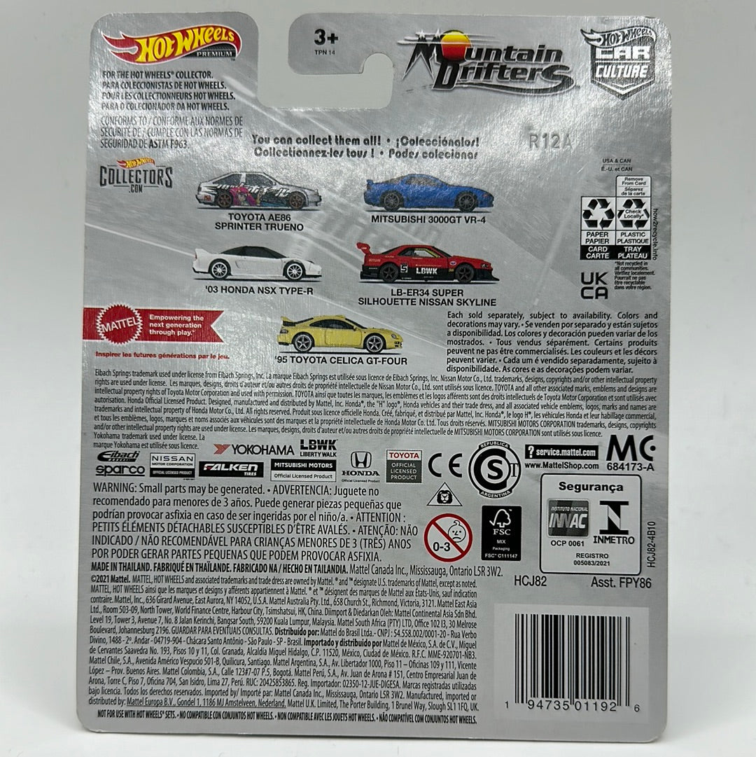 ‘95 Toyota Celica GT-Four Mountain Drifters 5/5 Hotwheels Premium 1:64