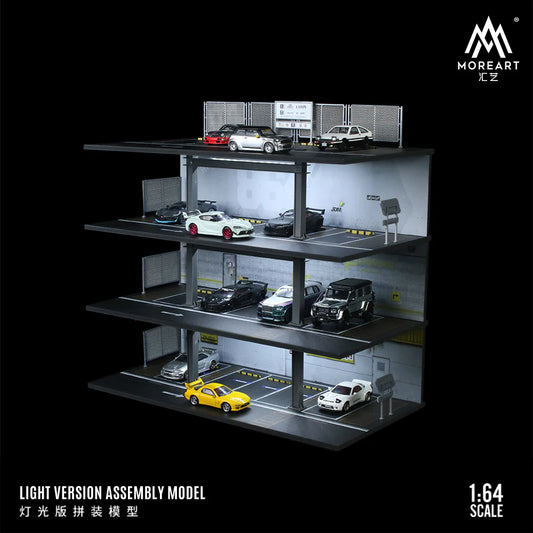 Japanese Stye STEEL FRAME GARAGE PARKING LOT SCENE MO922002 - MOREART 1:64