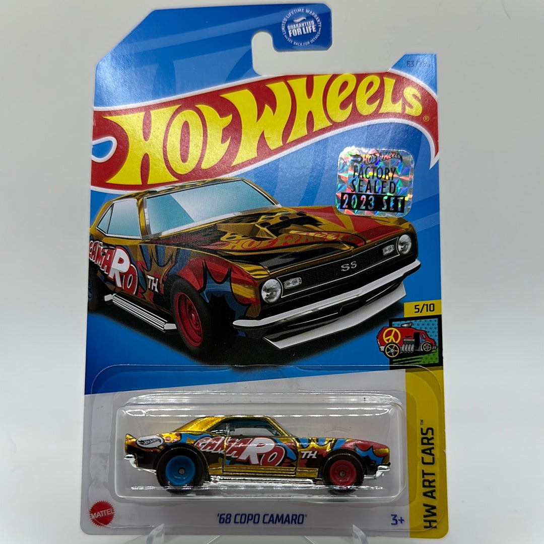 ‘68 Copo Camaro *STH* Super Treasure Hunt HW Art Cars 5/10 Hotwheels 63/250 Mainline 1:64