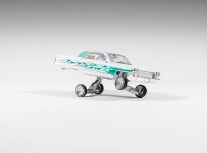 1964 Cadillac Coupe Deville White - LOWRIDER (Posable) 97m 1:64