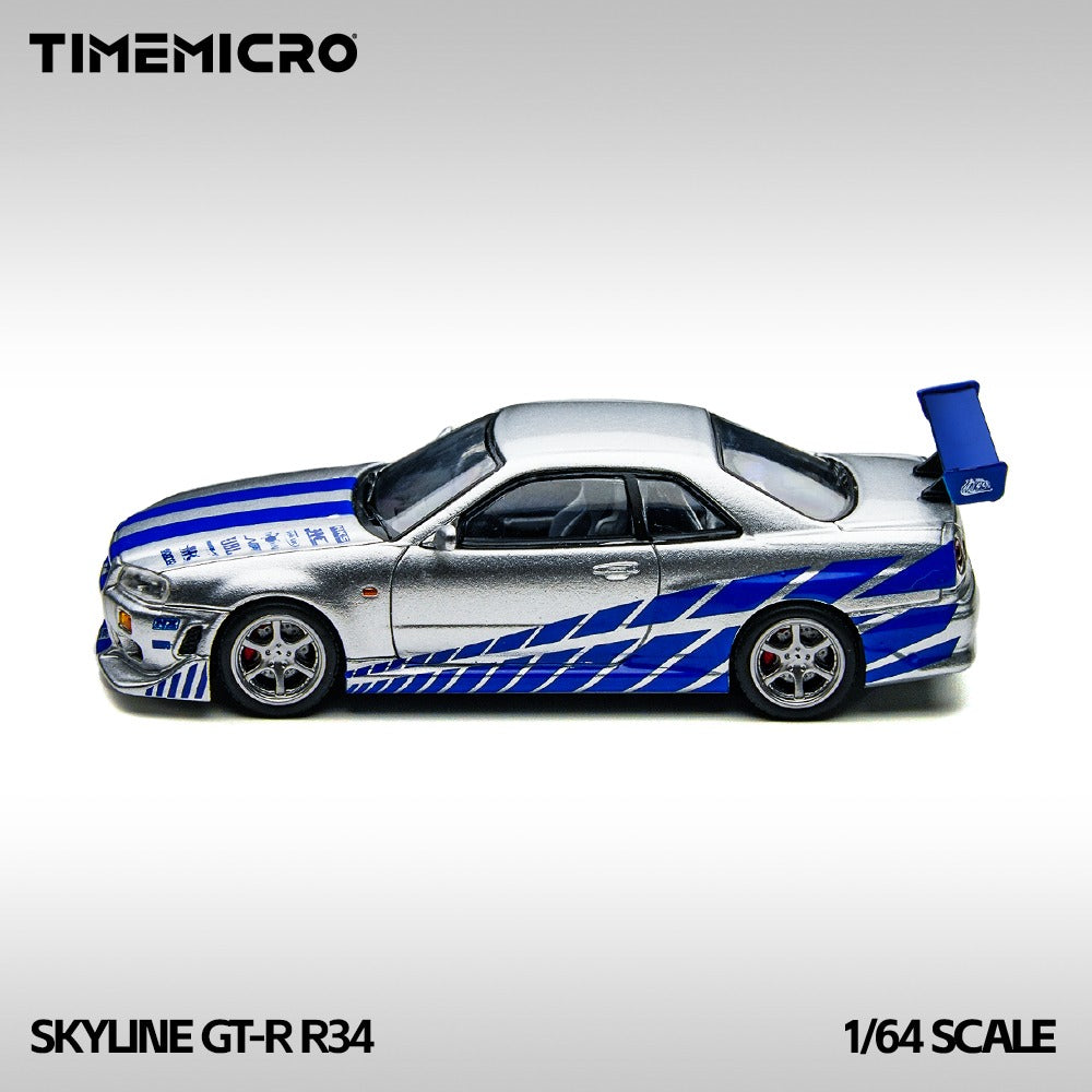 Paul Walker Nissan Skyline R34 FAST & FURIOUS - Time Micro 1:64