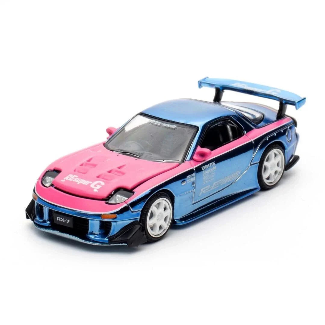 RE-Amemiya Mazda RX-7 Blue Pink Chrome 2025 HEC Hobby Expo China - Pop Race 1:64