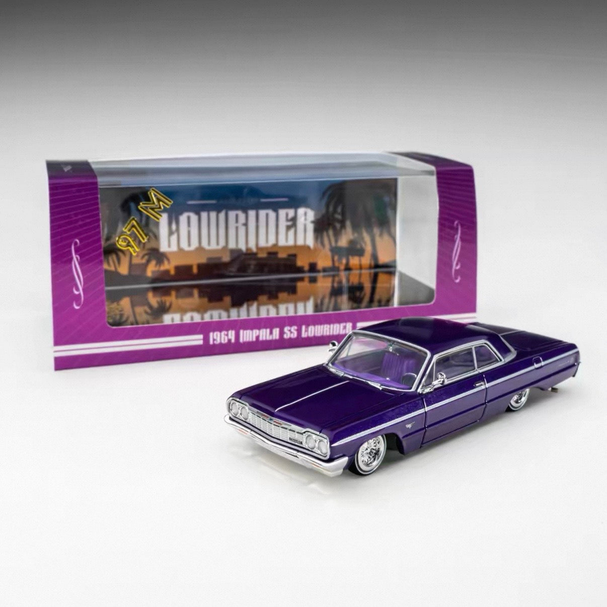 Chevrolet Impala 1964 SS Lowrider - Posable (Metallic Purple) 1:64