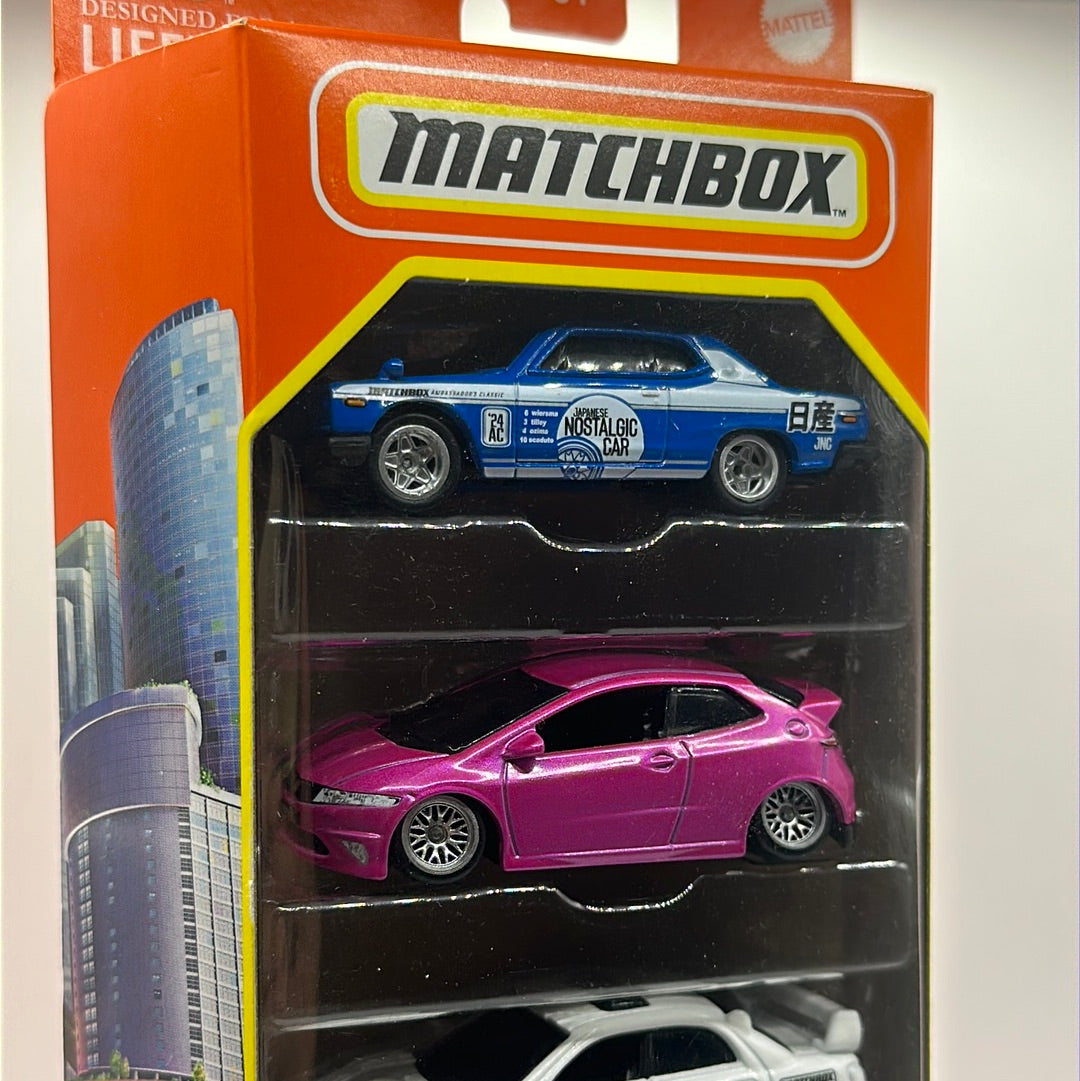 HVM CUSTOM - MBX JAPAN CRUISERS 5pk (Wheel Swapped) Matchbox