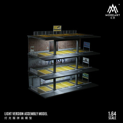 American Style STEEL FRAME GARAGE PARKING LOT SCENE MO922002 - MOREART 1:64