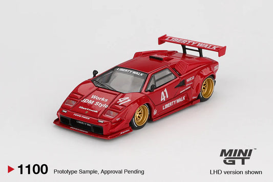 Lamborghini Countach LB-WORKS Red (Blister Packaging) - Mini GT 1:64