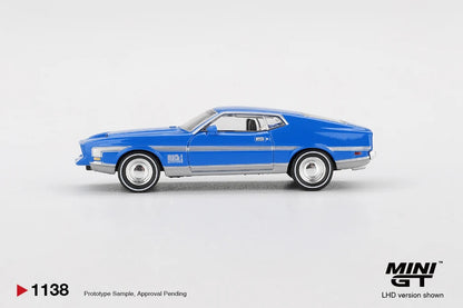 FORD MUSTANG MACH 1 (GRABBER BLUE) MINI GT 1:64