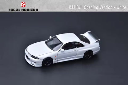 Nissan R33 BCNR33 (White) Full Opening - Focal Horizon FH 1:64