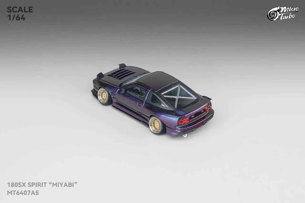 Custom Rocket Bunny Nissan 180SX - Purple GMHS Special Edition Micro Turbo 1:64