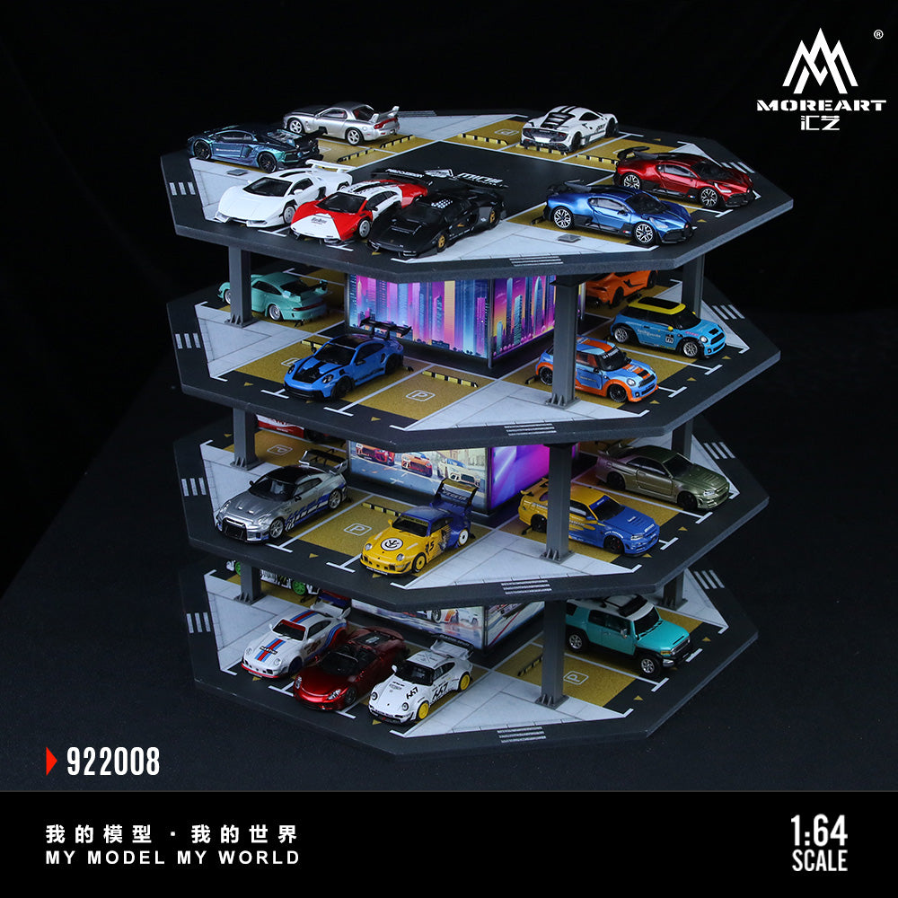 Octagonal Building Parking Lot 02 Simulation Model - Morearts 1:64
