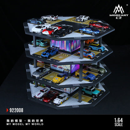 Octagonal Building Parking Lot 02 Simulation Model - Morearts 1:64