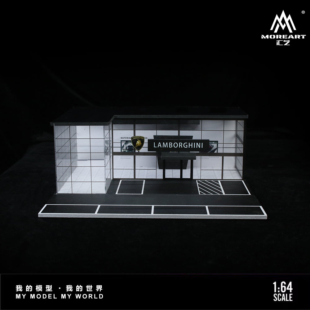 Lamborghini Show Room - Two Layer w/LED lights Morearts 1:64