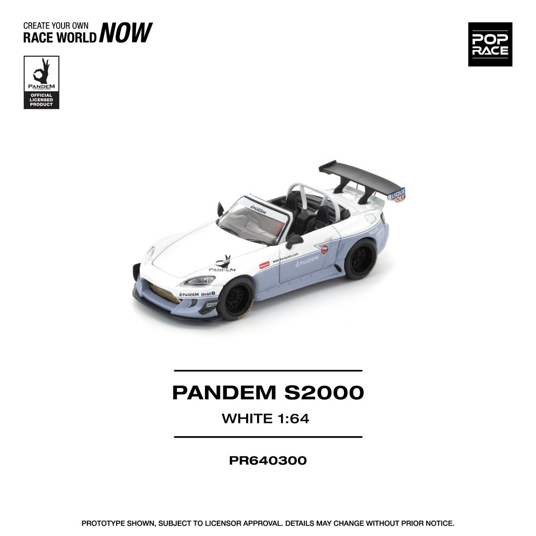 Pandem Honda S2000 White – POP RACE - PR64-0300