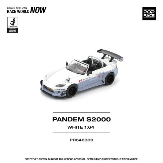Pandem Honda S2000 White – POP RACE - PR64-0300