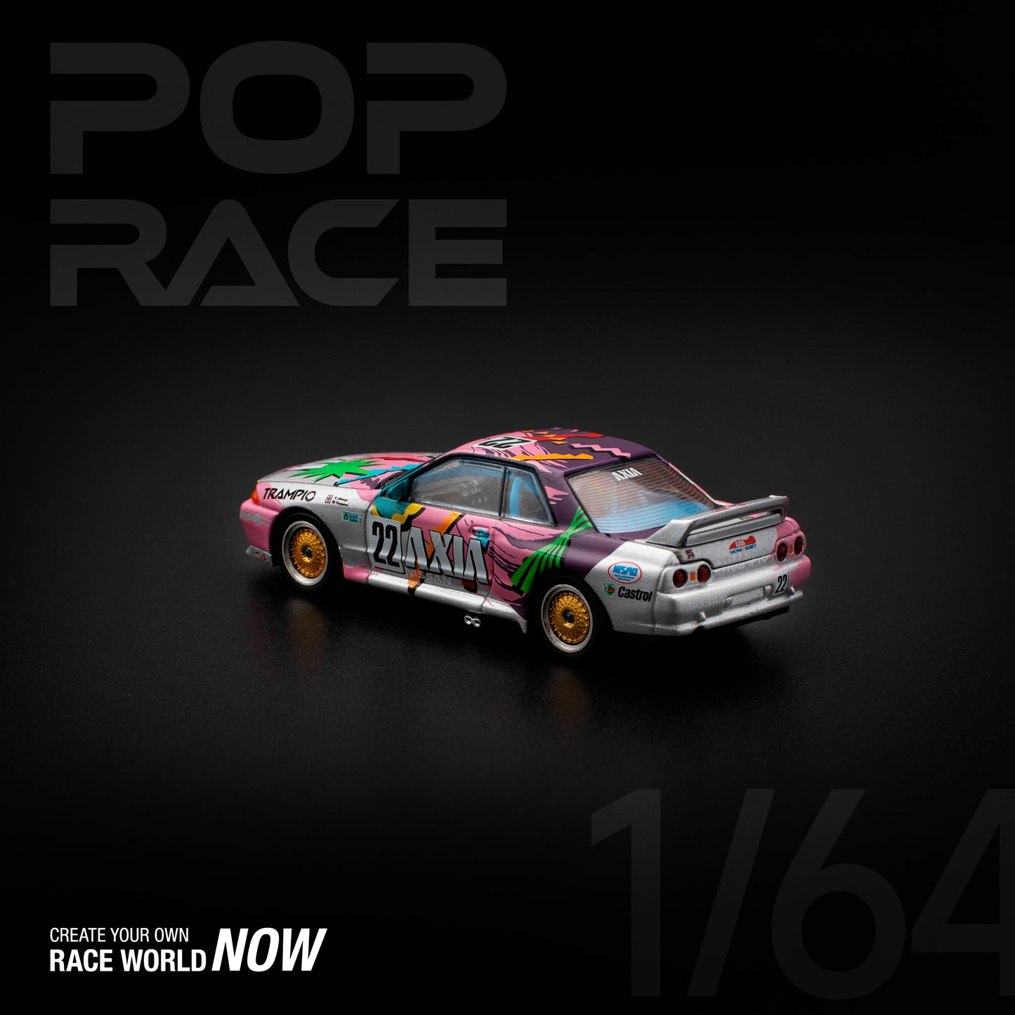 Nissan Skyline GT-R R32 #22 Group A - POP RACE 1:64