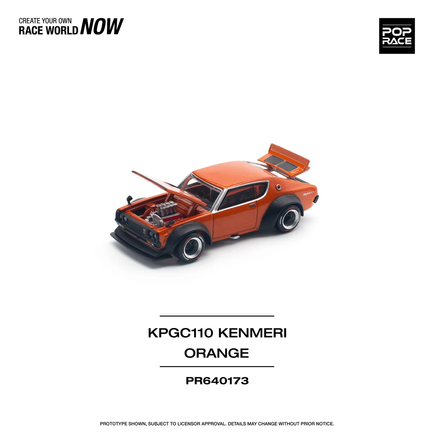 Nissan Skyline GT-R V8 Drift (Kenmeri) Orange - POP RACE