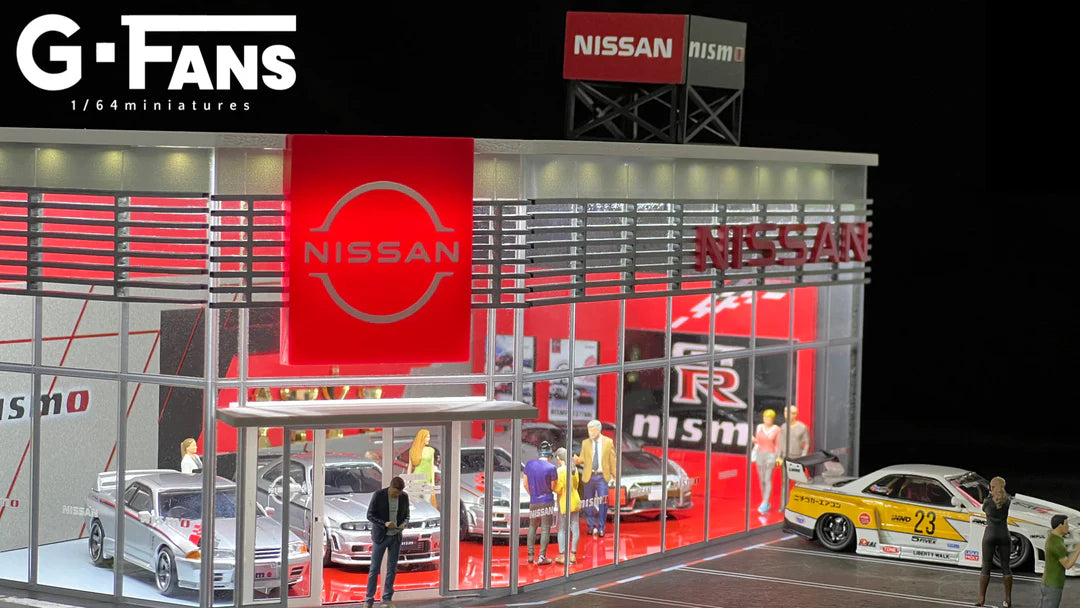 NISSAN DEALERSHIP DIORAMA G-FANS 1:64