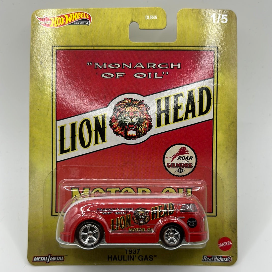 1937 Haulin Gas Lion Head 1/5 Hotwheels Premium 1:64