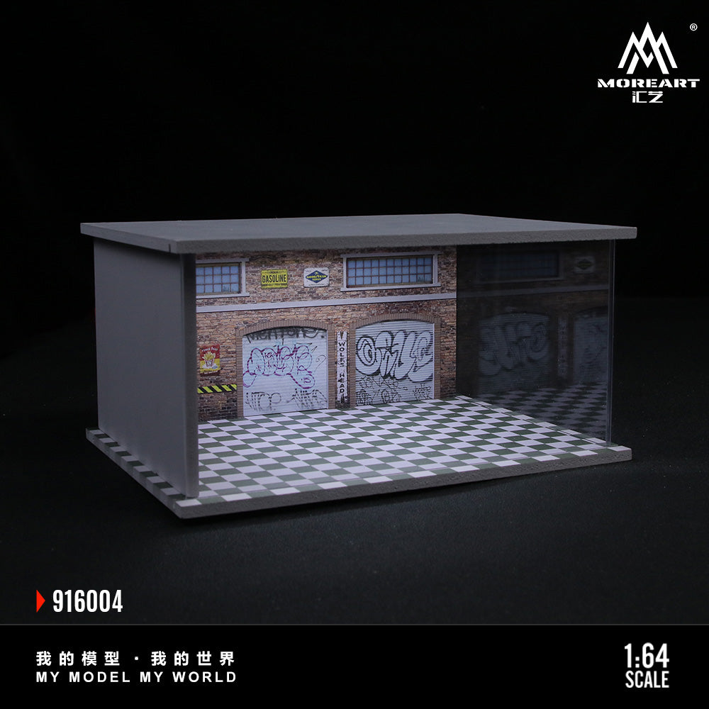 Auto Repair Shop Model C-Lighting Version Scene - MoreArt1:64