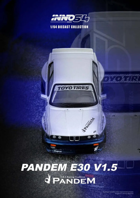 BMW PANDEM E30 M3 Silver/Blue - INNO64