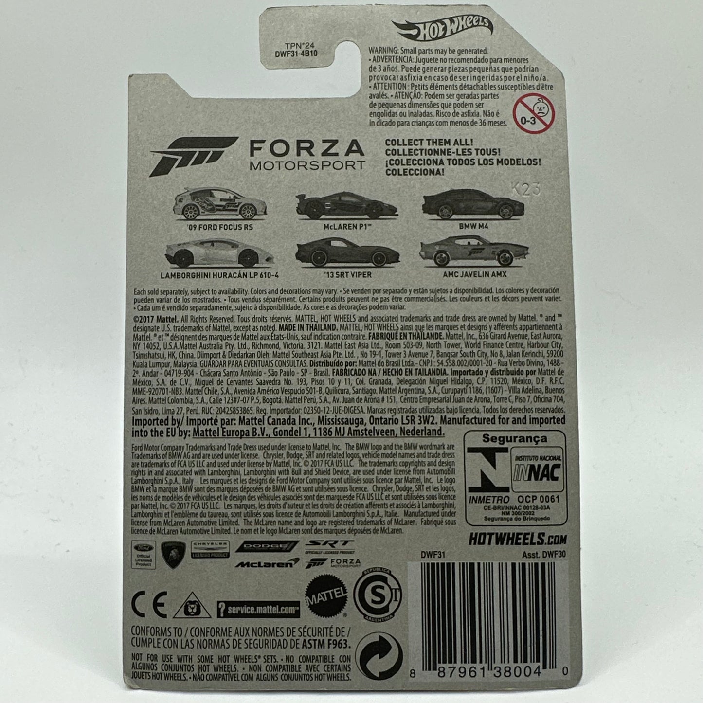 09’ Ford Focus RS FORZA MOTORSPORT 2/6 Hotwheels Mainline Themed