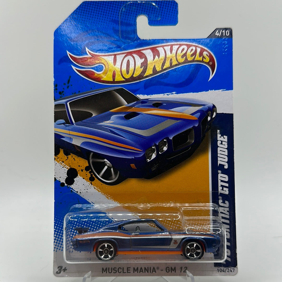 ‘70 Pontiac GTO Judge - Muscle Mania GM 12 4/10 Hotwheels Mainline 104/247