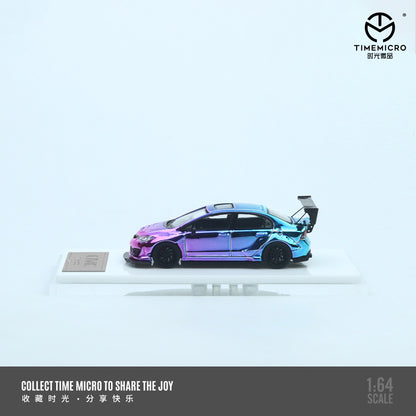 Honda Civic Tuned (Electroplated Purple-Blue) *LIMITED TO 999pcs* TimeMicro 1:64