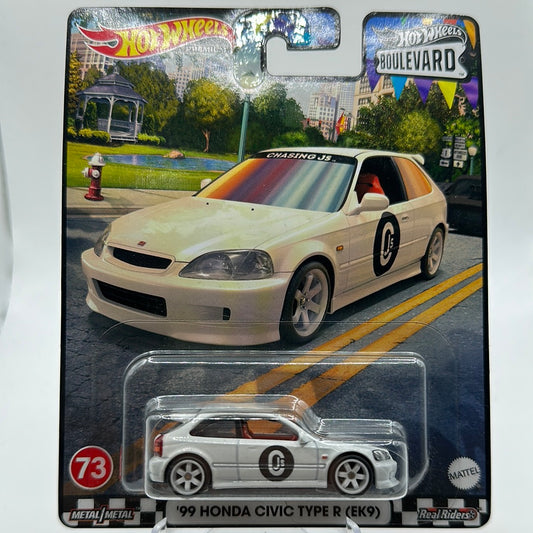 ‘99 Honda Civic Type R (EK9) Boulevard #73 Hotwheels Premium