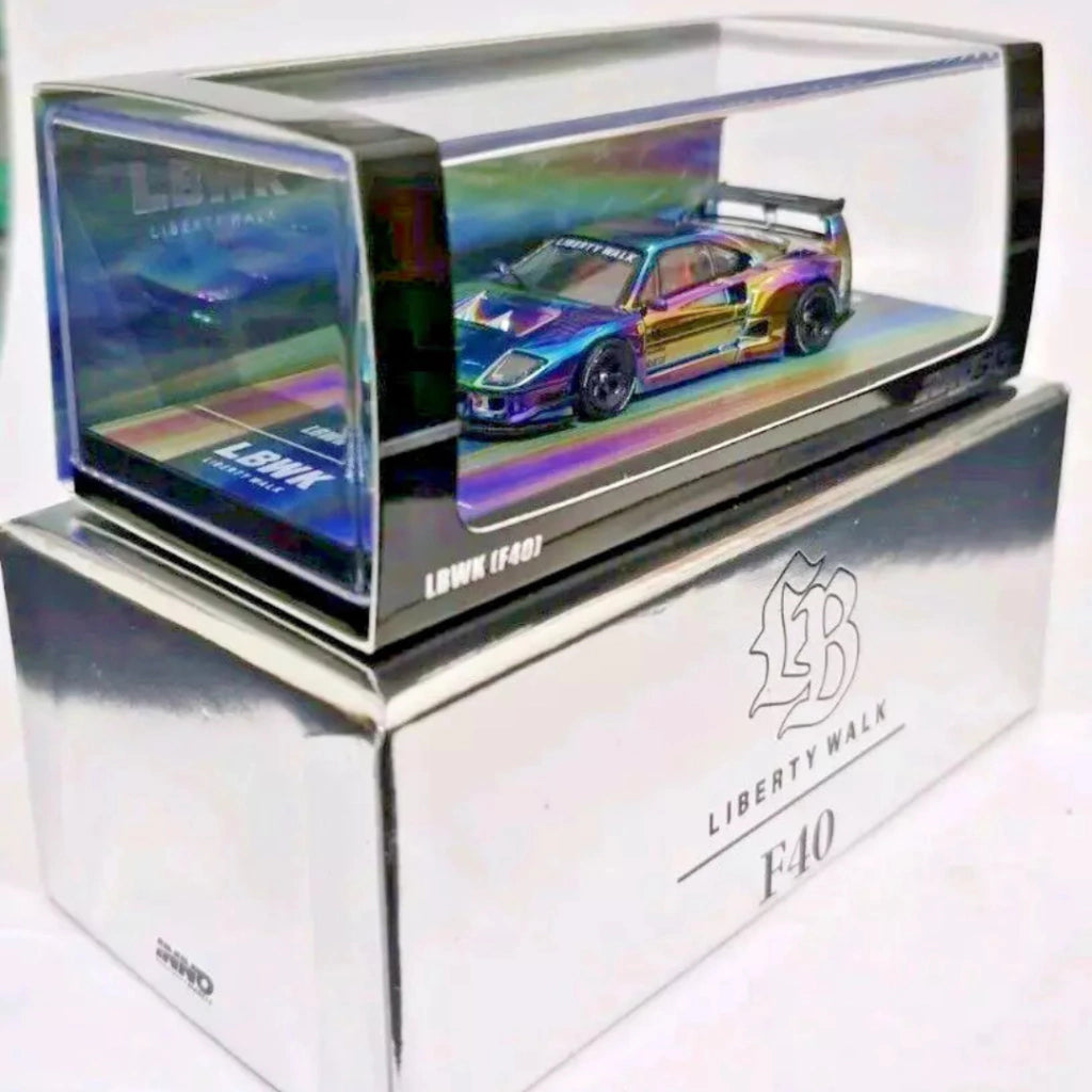 LBWK FERRARI F40 Chrome Silver *Chase* INNO64 1:64