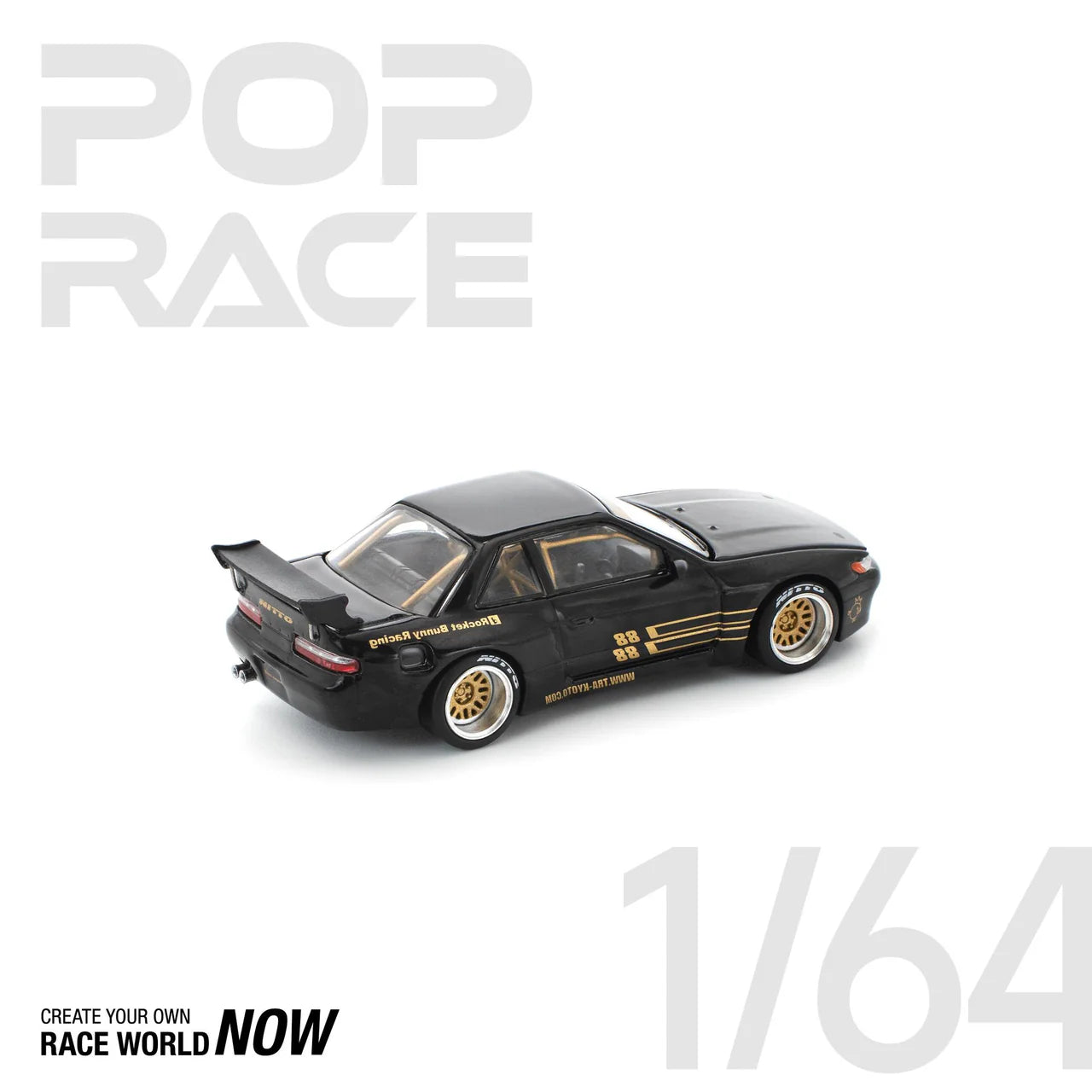 Pandem Nissan Silvia S13 BLACK Pop Race 1:64
