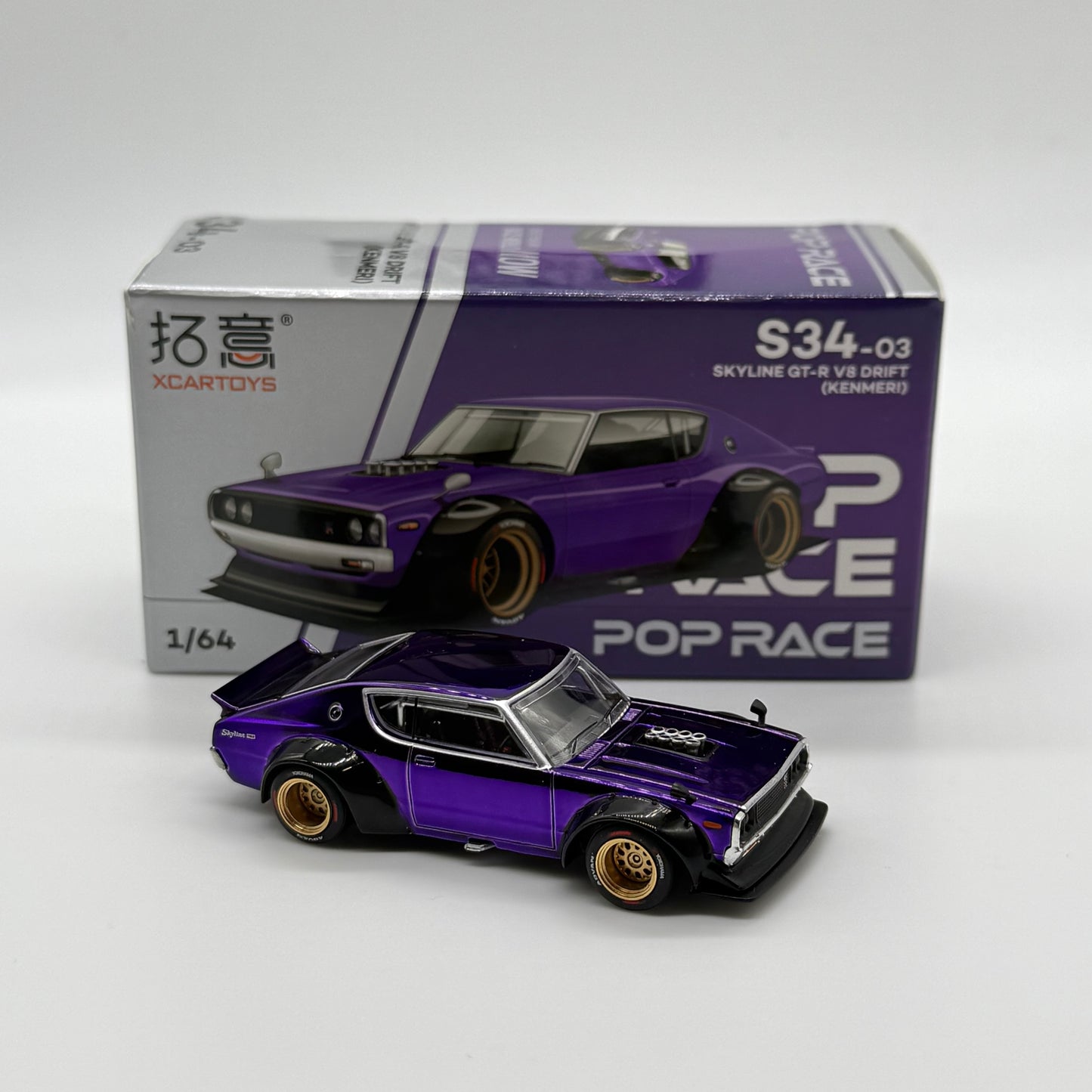 Pop Race XCARTOY Takui 1/64 Skyline Kenmeri China Limited