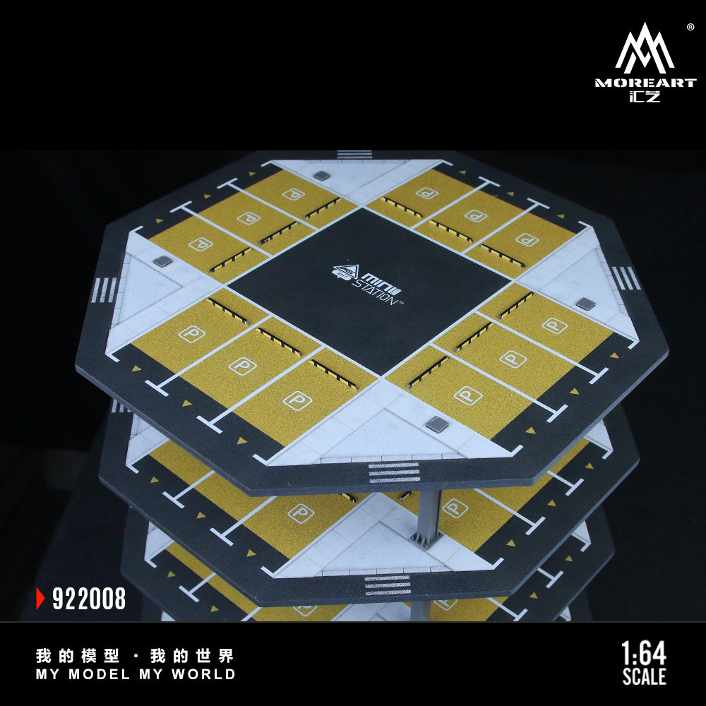 Octagonal Building Parking Lot 02 Simulation Model - Morearts 1:64