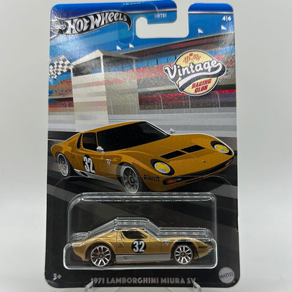 1971 Lamborghini Miura SV VINTAGE RACING CLUB 4/6 Hotwheels Mainline Themed