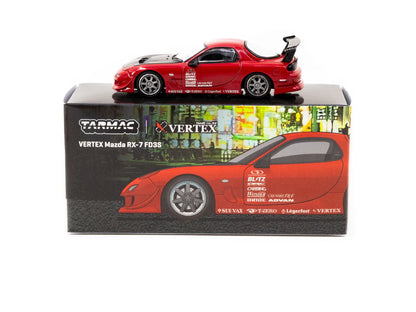 MAZDA RX-7 FD3S VERTEX (RED W/BLACK BONNET) TARMAC WORKS 1:64