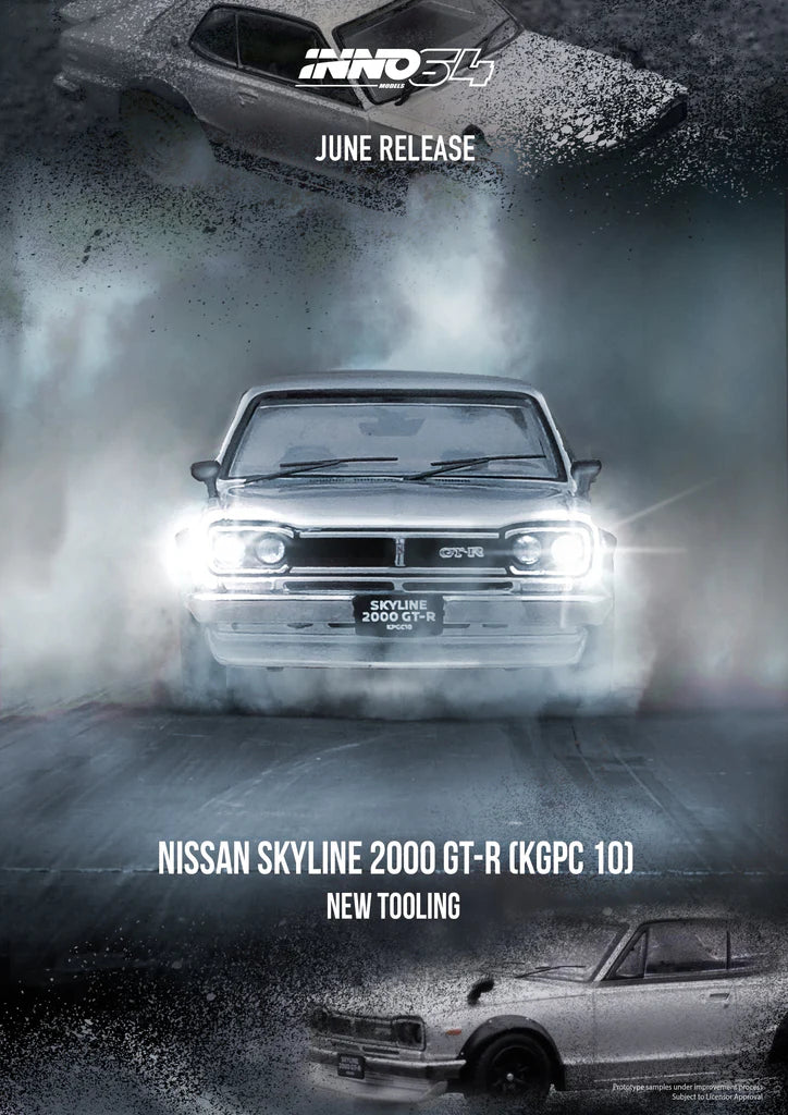 NISSAN SKYLINE 2000 GT-R (KPGC10) SILVER INNO64