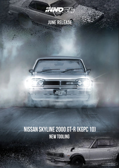 NISSAN SKYLINE 2000 GT-R (KPGC10) SILVER INNO64