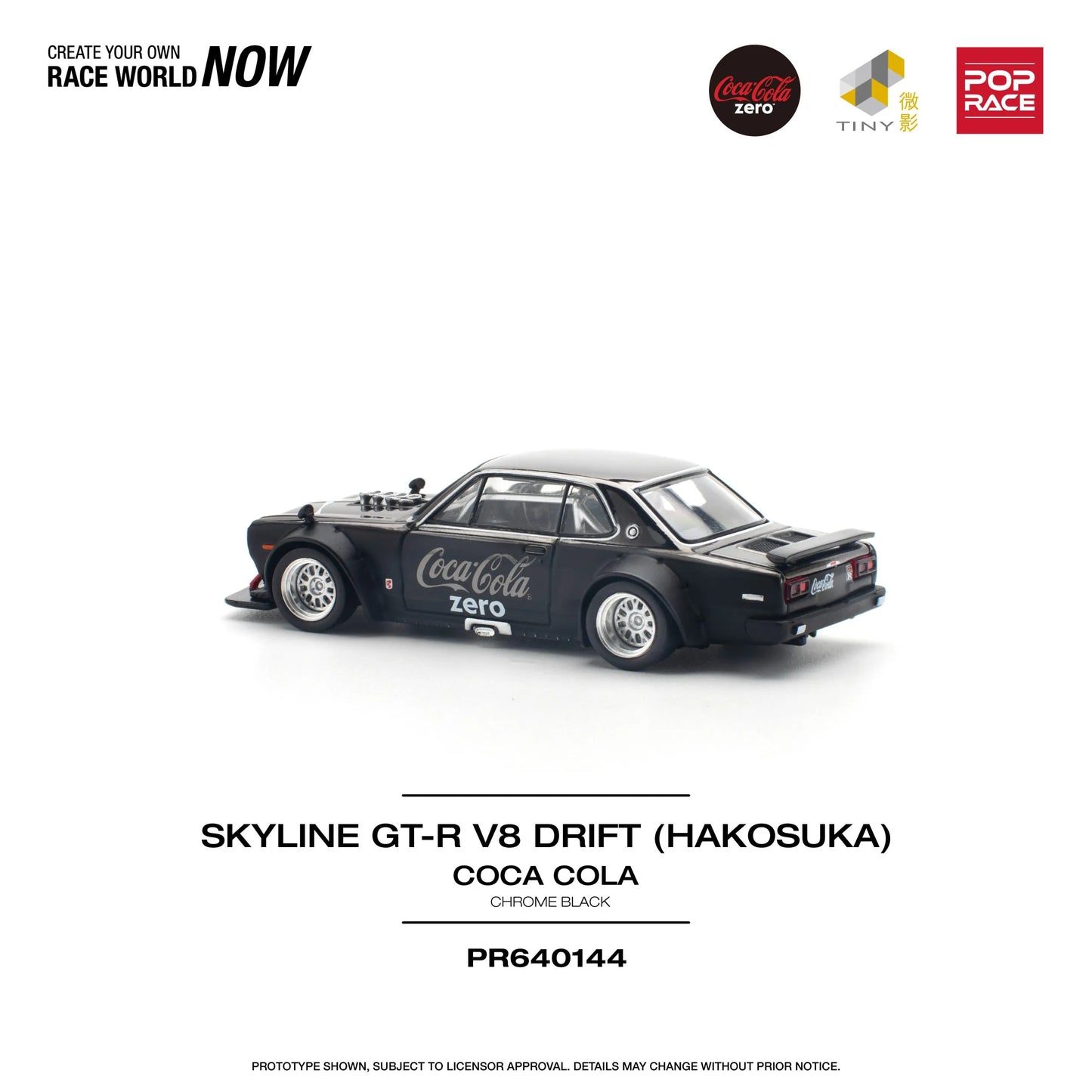 Nissan Skyline GT-R V8 (Hakosuka) Coca Cola Zero Black Chrome – PR64-0144