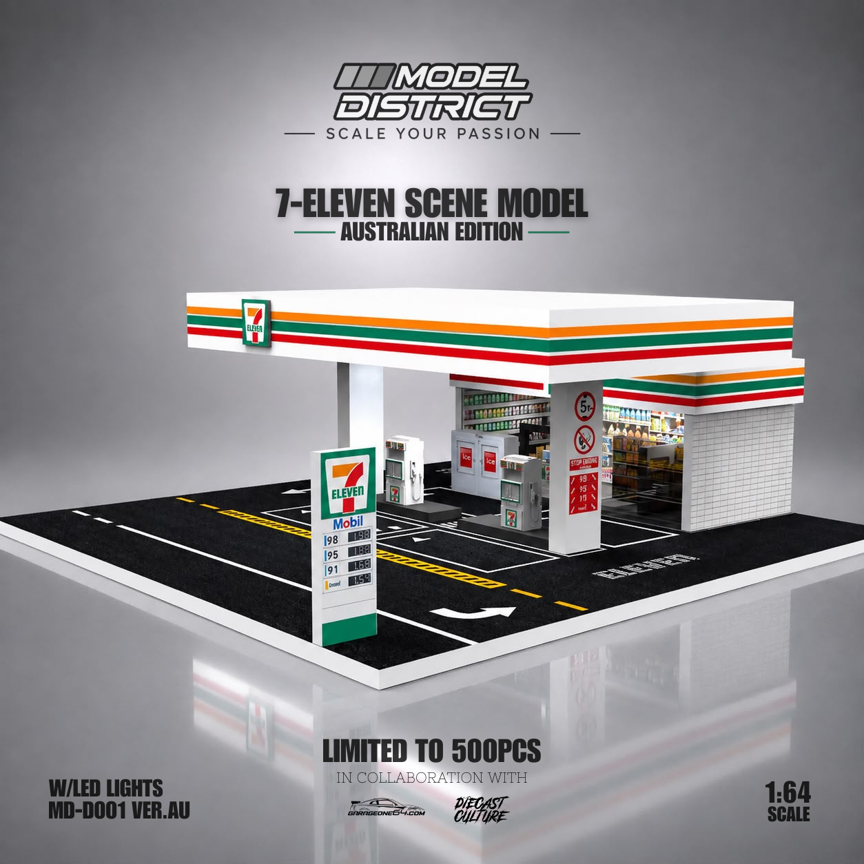 (PRE-ORDER) 7-Eleven Scene Diorama (Australian Edition) Model District *Limited to 500pcs* 1:64 Scale