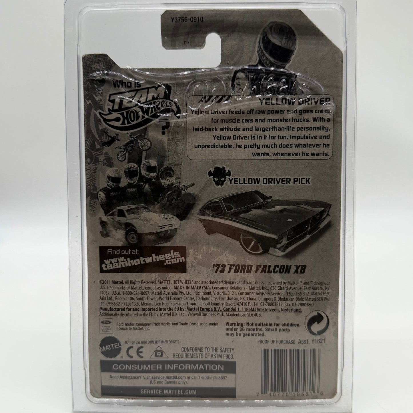 ‘73 Ford Falcon XB - Team Hotwheels TOP RIDES *Stickers Included*