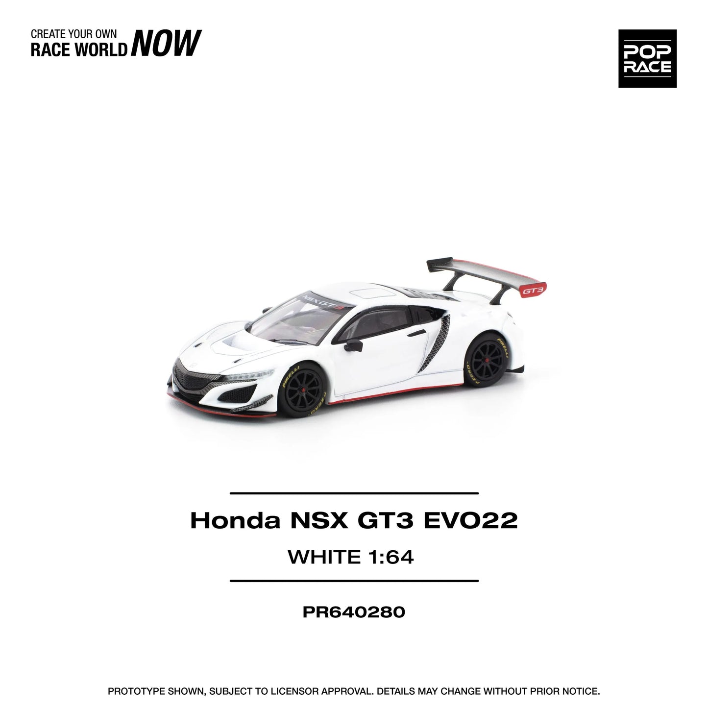Honda NSX GT3 EVO22 White – PR64-0280
