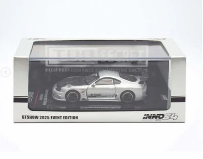 TOYOTA SUPRA (A80) TOP SECRET (SILVER) INNO64 GTSHOW 2025 EVENT EDITION 1:64