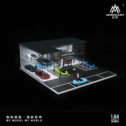 Lamborghini Show Room - Two Layer w/LED lights Morearts 1:64