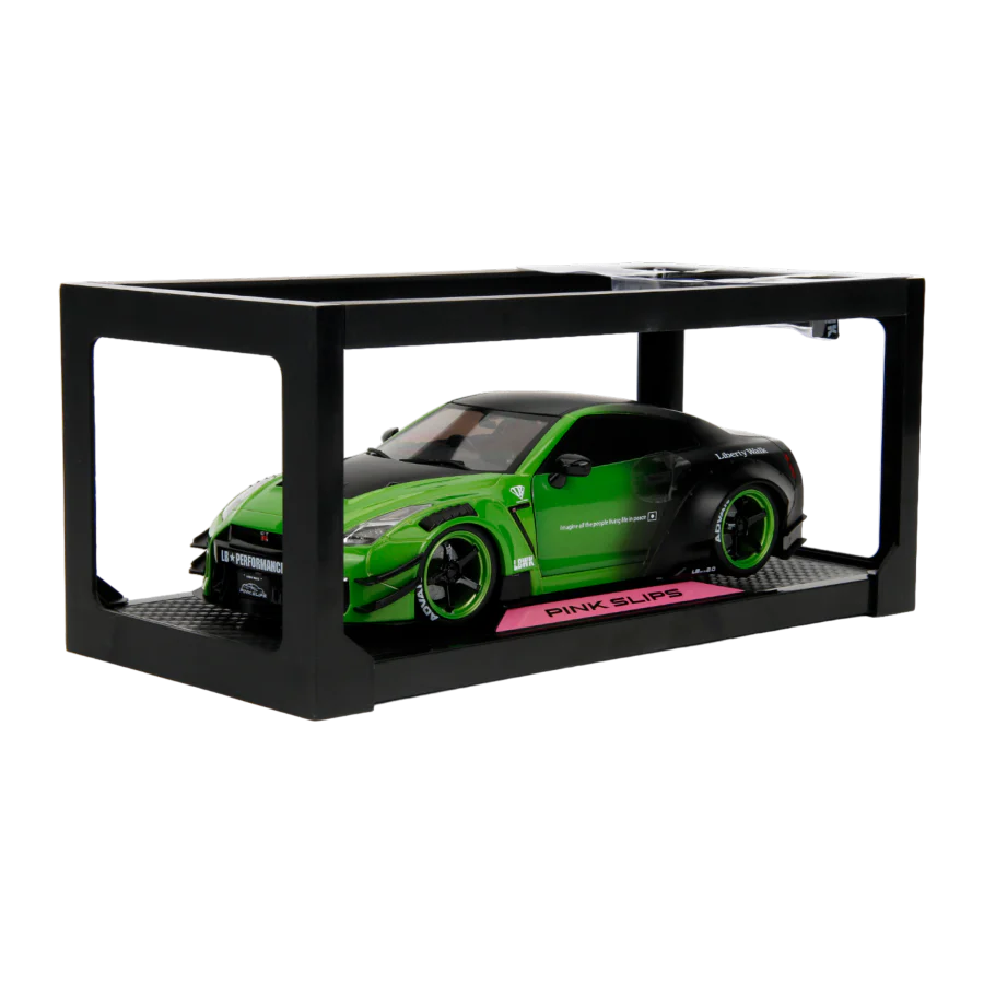 1:18 NISSAN GT-R R35 LIBERTY WALK (GREEN/BLACK) JADA: PINK SLIPS
