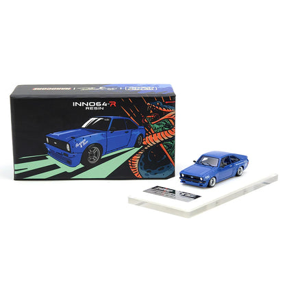 Ford Escort MK2 Pandem “EMOTION” Retro Havoc Blue INNO64