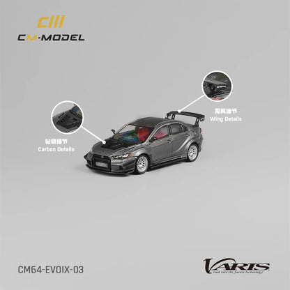 MISUBISHI LANCER EVO X VARIS (GREY) CM-MODEL 1:64