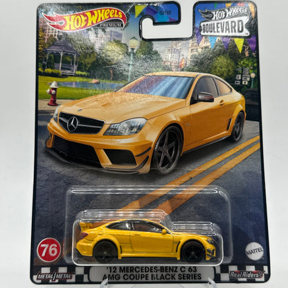 ‘13 Mercedes-Benz C 63 AMG Coupe Black Series Boulevard #76 Hotwheels Premium