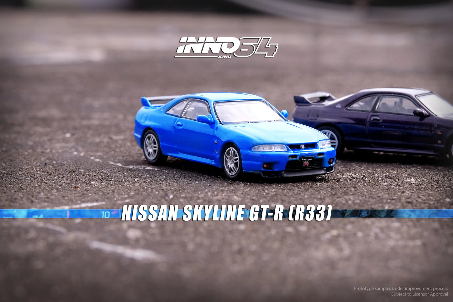 NISSAN SKYLINE GT-R (R33) BAYSIDE BLUE INNO64